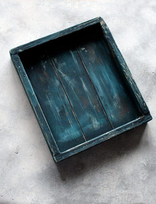 scatola vintage blu