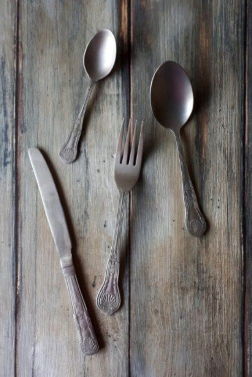Vintage steel cutlery