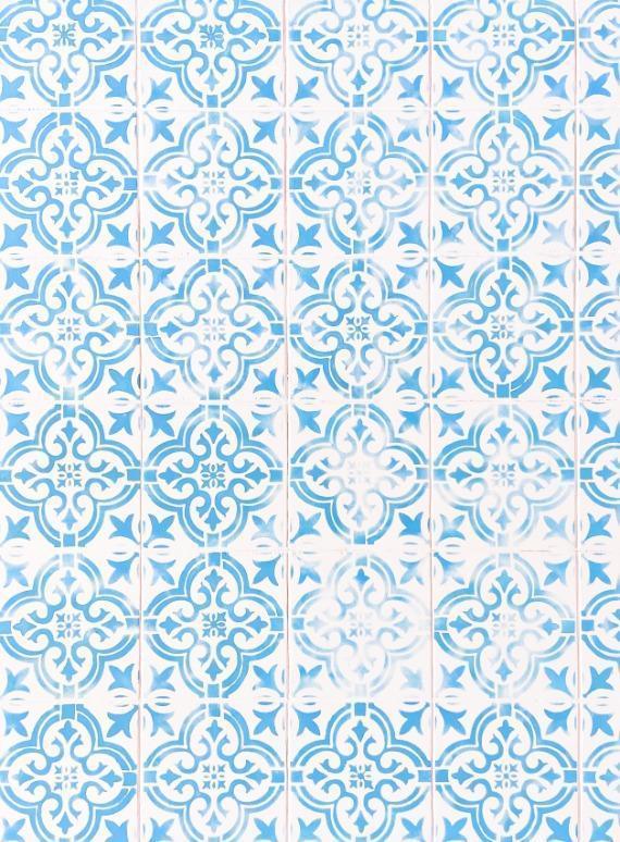 Blue tiles background